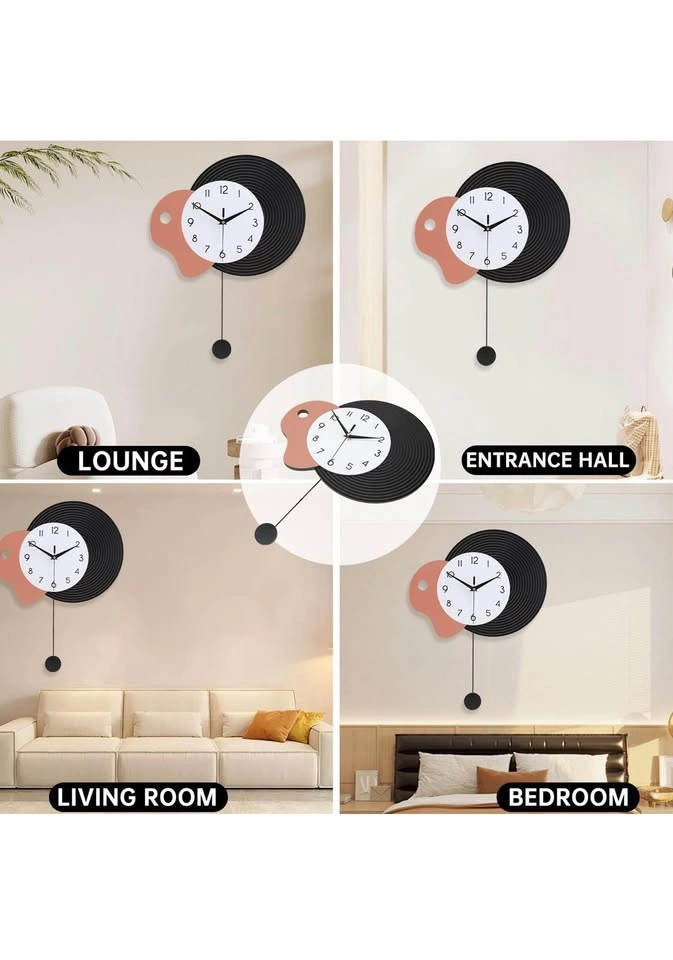 Modern Abstract Wall Clock with Pendulum - photo 3
