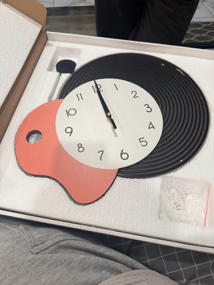 Modern Abstract Wall Clock with Pendulum - photo 4