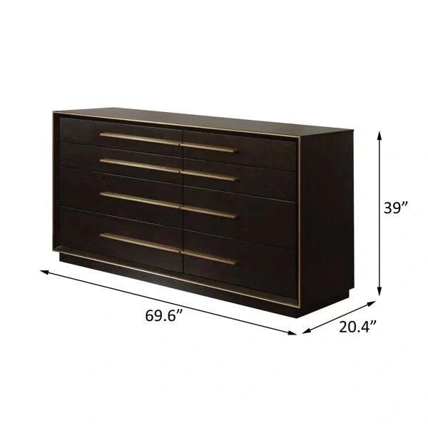 Smoked Peppercorn Bedroom Set: Dresser, Mirror, 2 Nightstands - photo 5