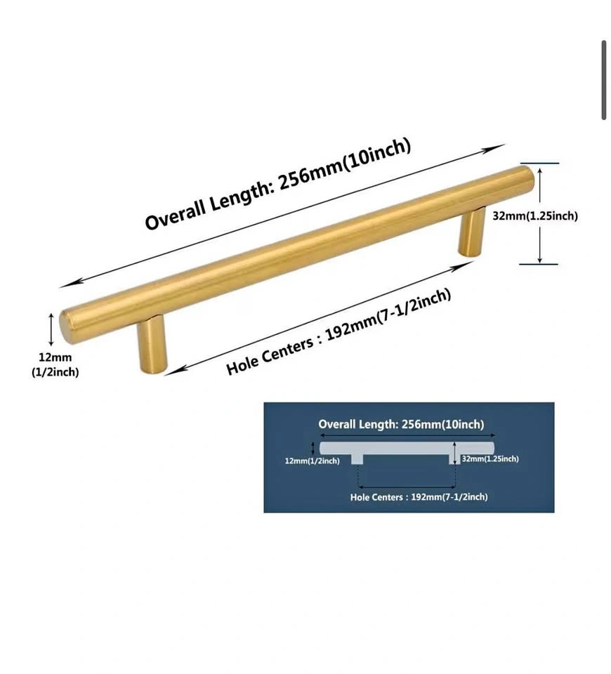 8 Cabinet/Drawer Handles - Brand New Brass