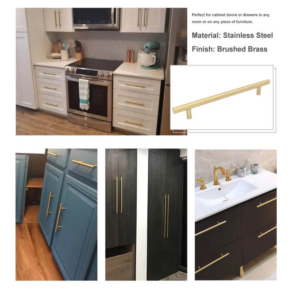 8 Cabinet/Drawer Handles - Brand New Brass - photo 3