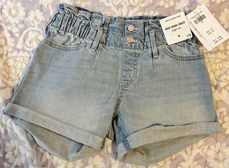 Abercrombie Kids Mini Mom Shorts 7/8