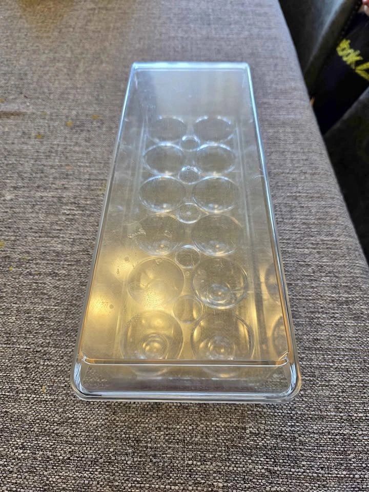 Clear plastic egg holder
