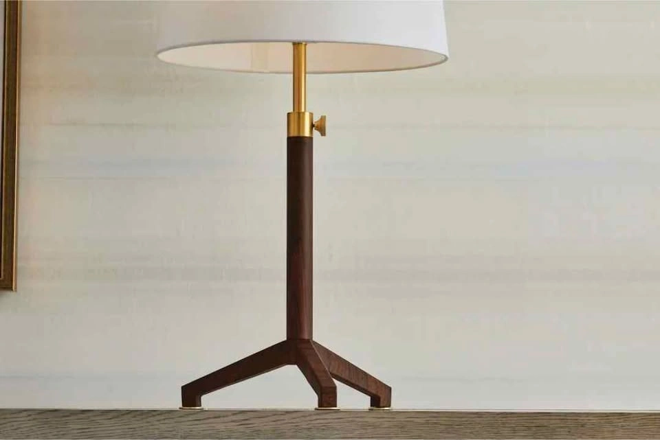 2x GlucksteinElements Dunlop Table Lamps (Walnut/Brass) - photo 3