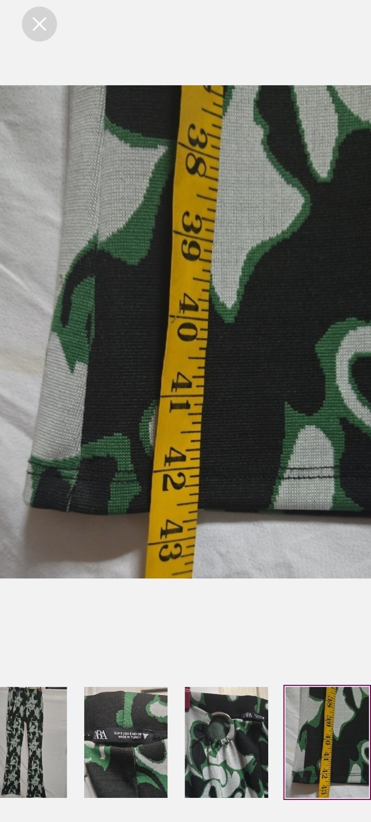 Zara Green, Black & White Abstract Knit Flare Pant - photo 5