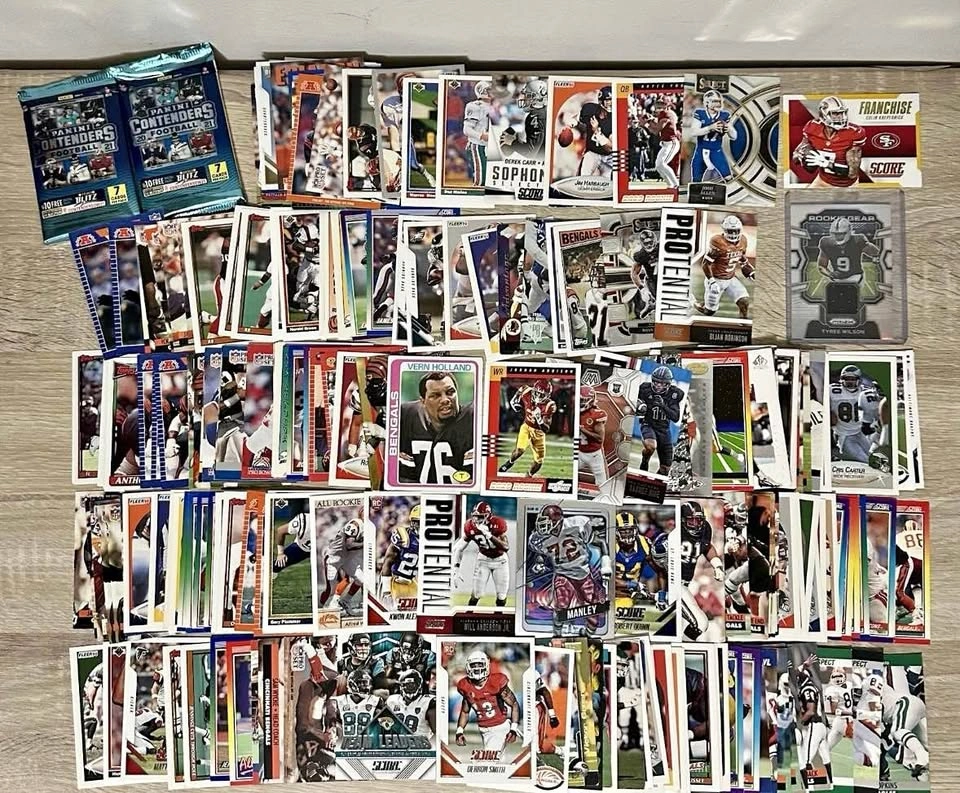 Football Card Lot Rookies Hall Of Fame Error Cards Sealed Packs