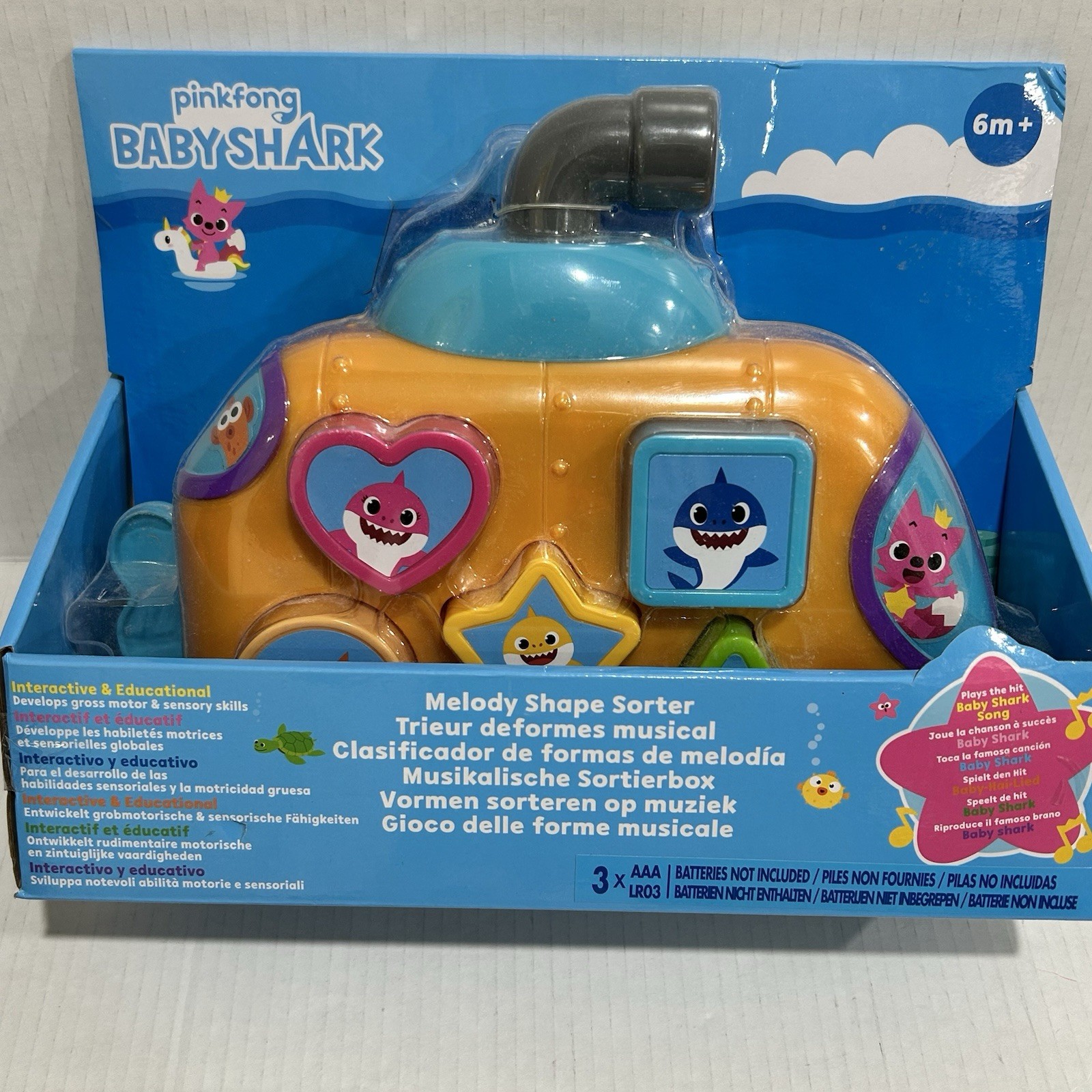 Baby Shark Pinkfong Melody Shape Sorter Toy NEW