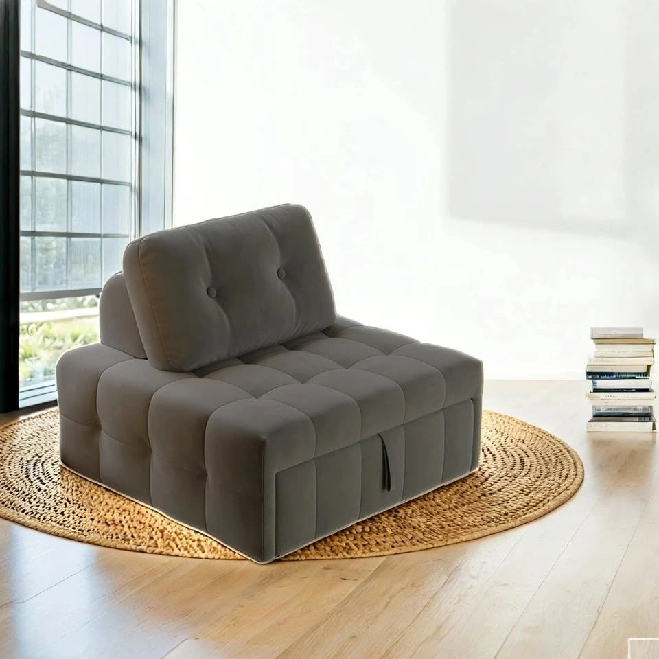SOB034 A1775 Soft Curve Cream Sofa - Modern Minimalist