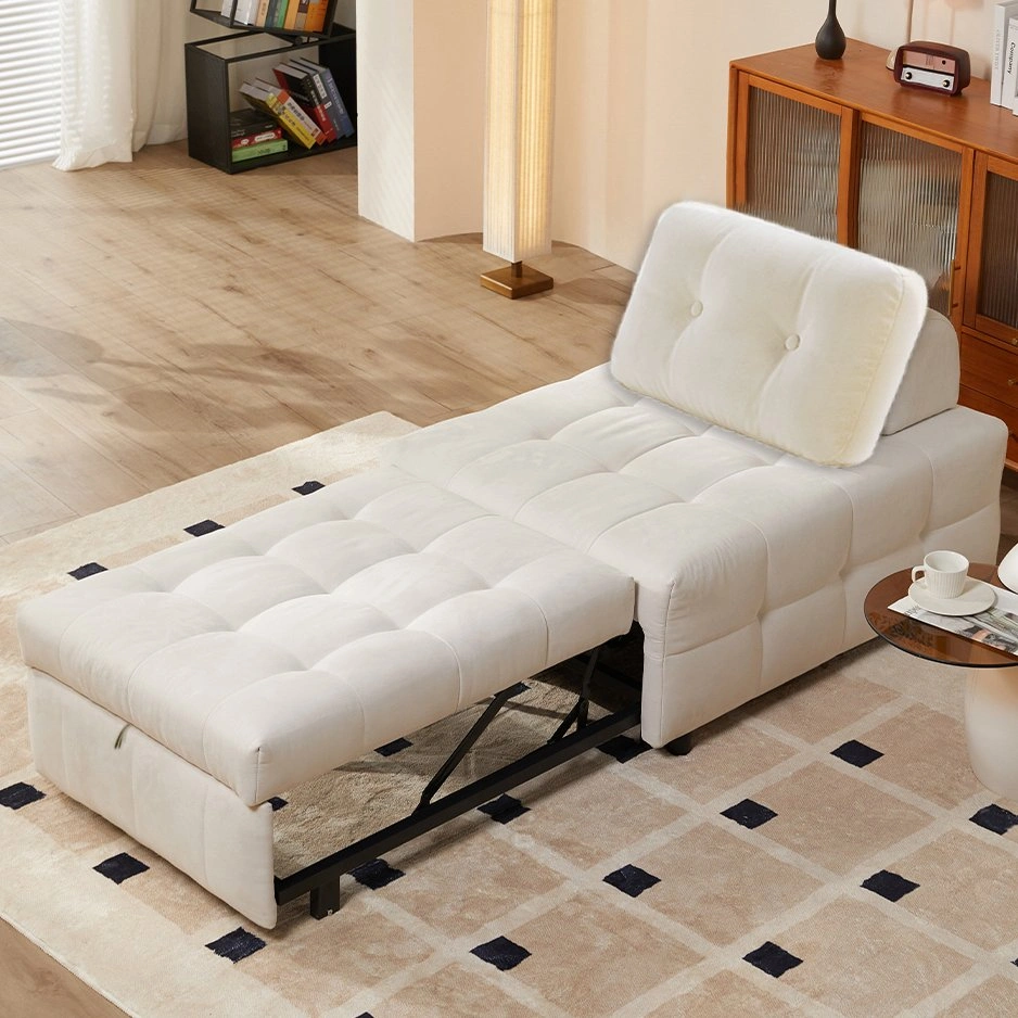 SOB034 A1775 Soft Curve Cream Sofa - Modern Minimalist - photo 2