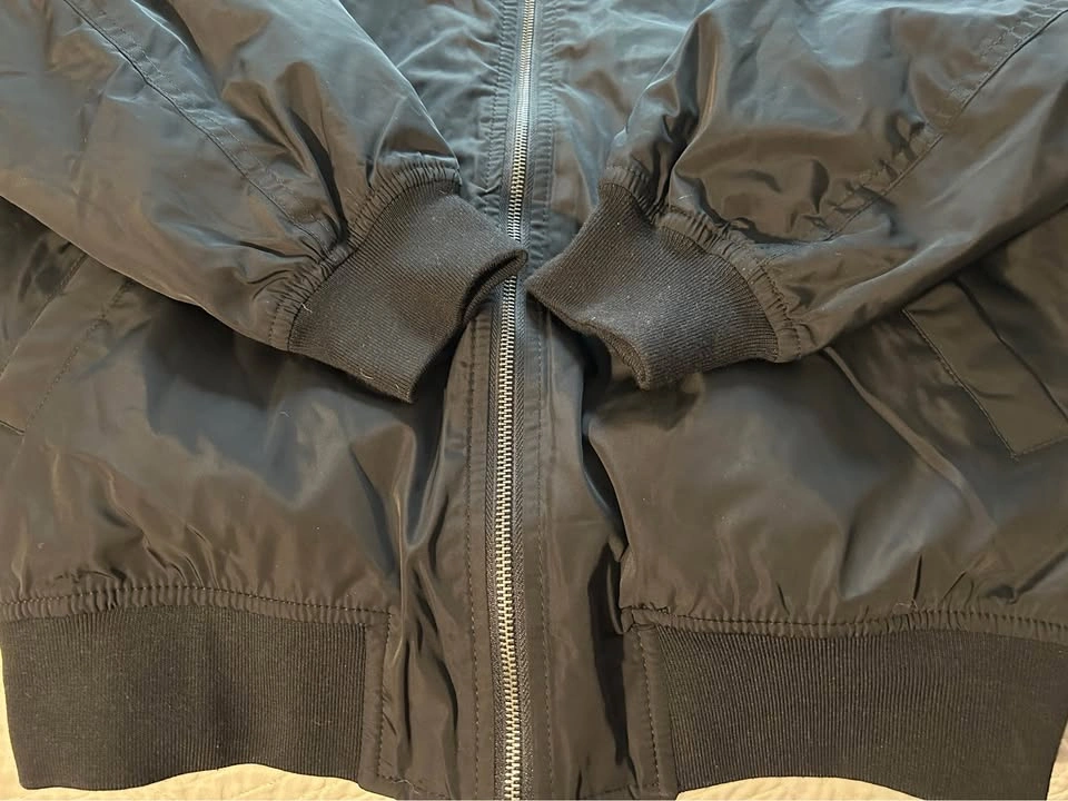 Aeropostale Black Sherpa Lined Bomber Jacket XS - photo 5
