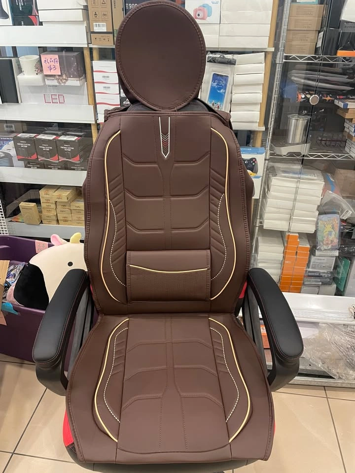 Luxury Leather Car Seat Covers (Full Set 5-Seat) - Coffee Brown - photo 5