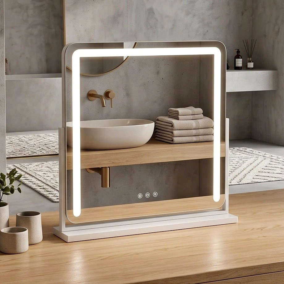 Modern LED Vanity Mirror - 360° Swivel