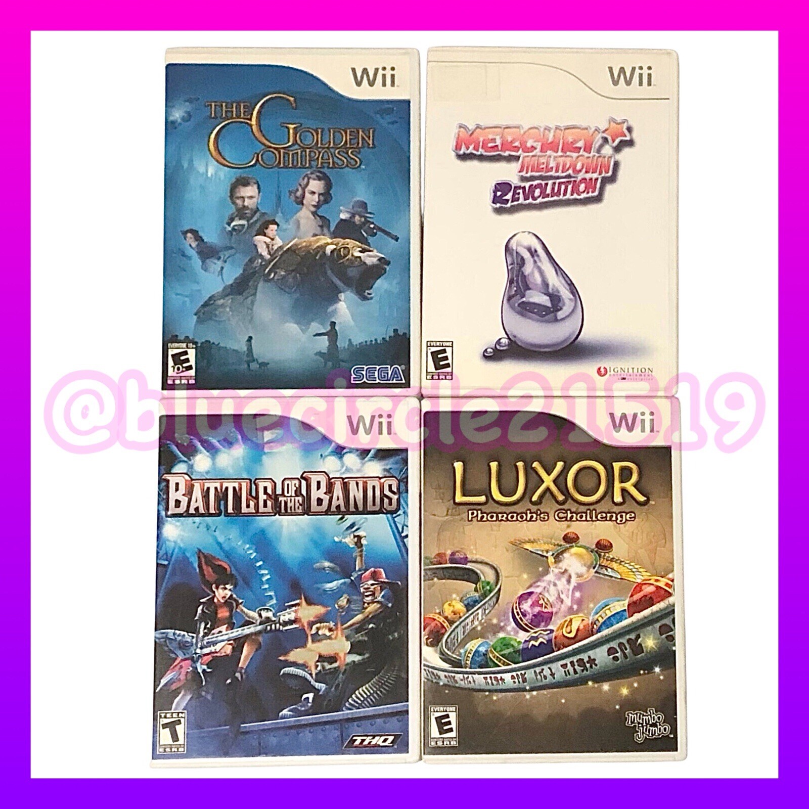Nintendo Wii 4 Piece Video Games Bundle