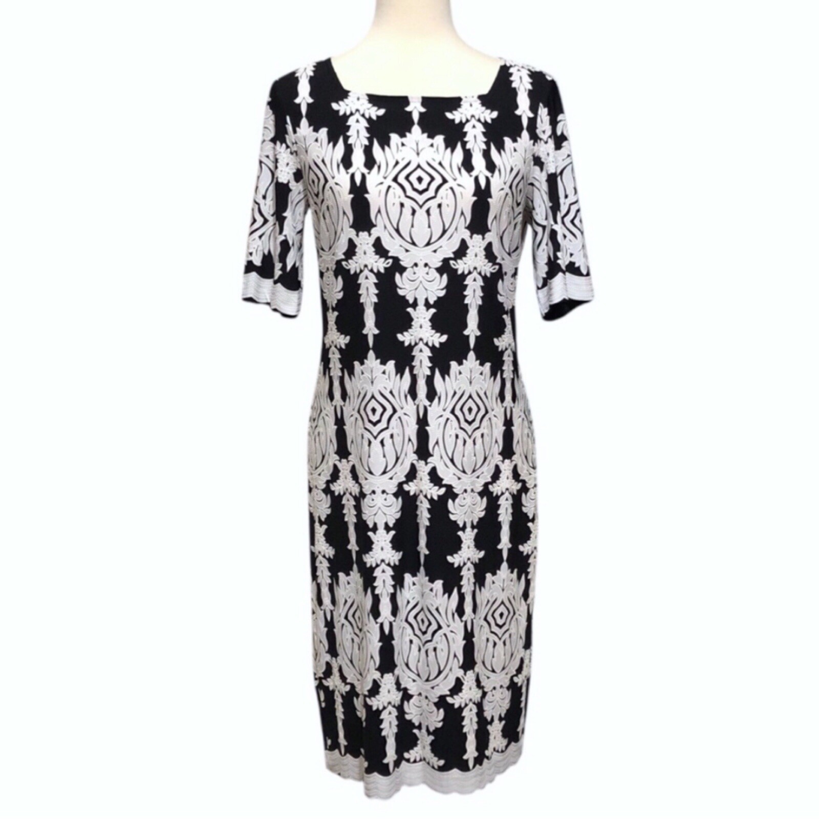 Tiana B. B&W Midi Dress - Size 10 - photo 4