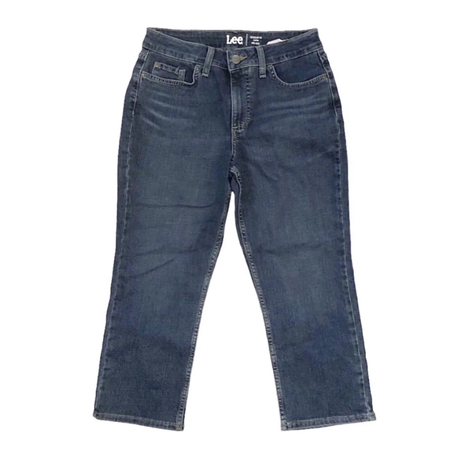 Lee Blue Denim Mid Rise Capri Jeans Size 6M NWT - photo 3