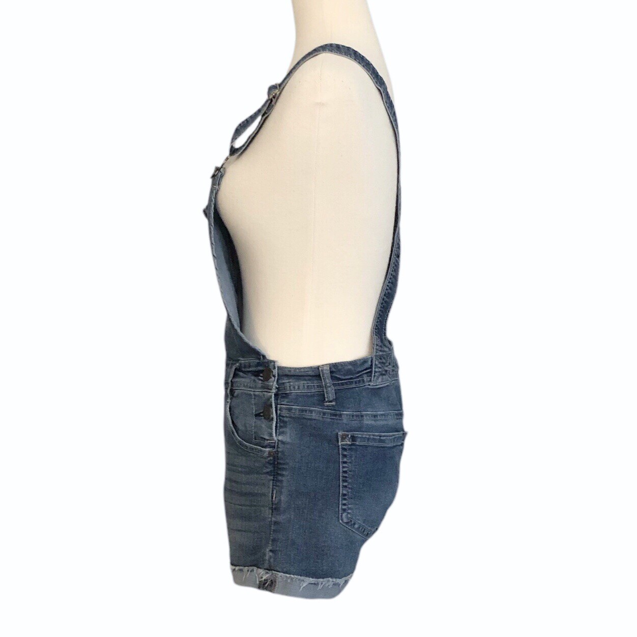 LAST CHANCE! WallFlower Womens Shortalls Blue Denim •Size Medium - photo 5