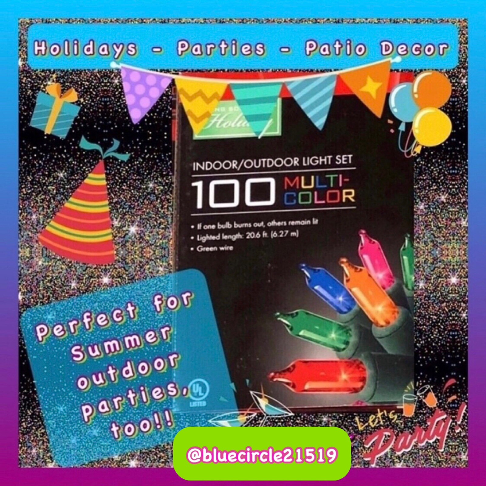 Living Solutions 100 Count Multi Colored Light Set