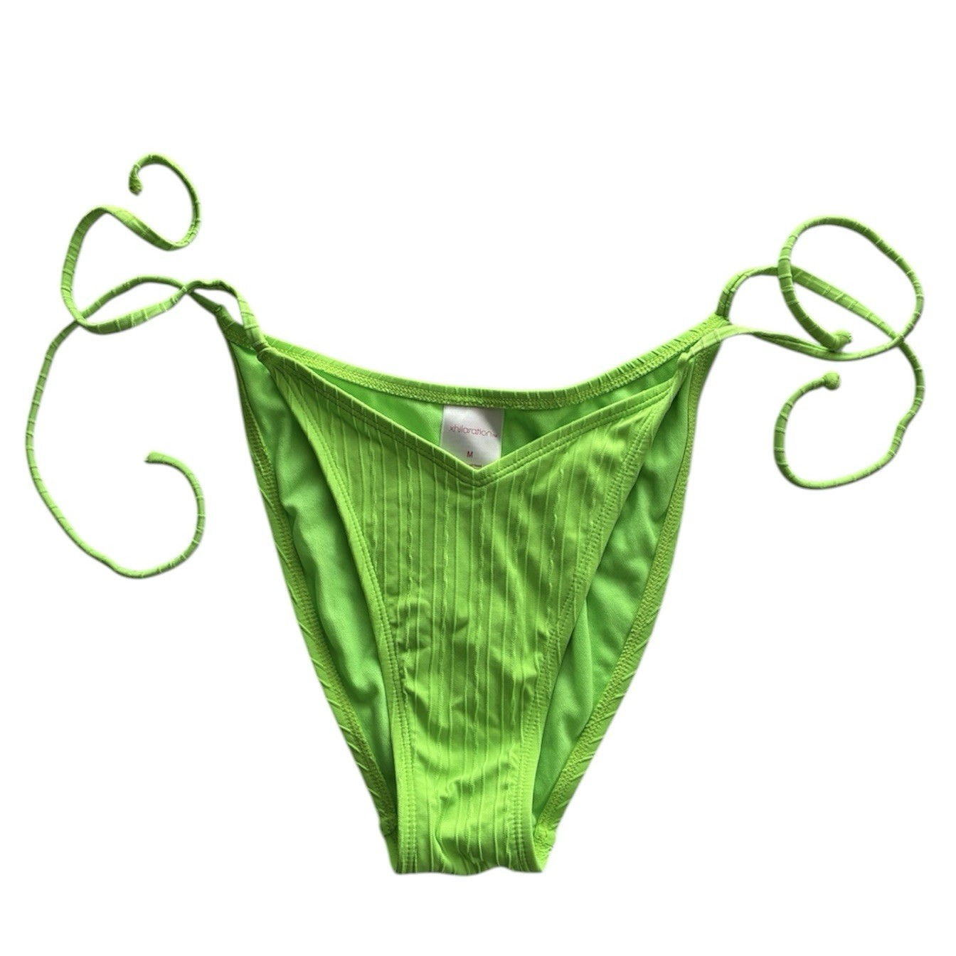 Xhilaration Neon Green String Bikini Bottoms - Size M - photo 2