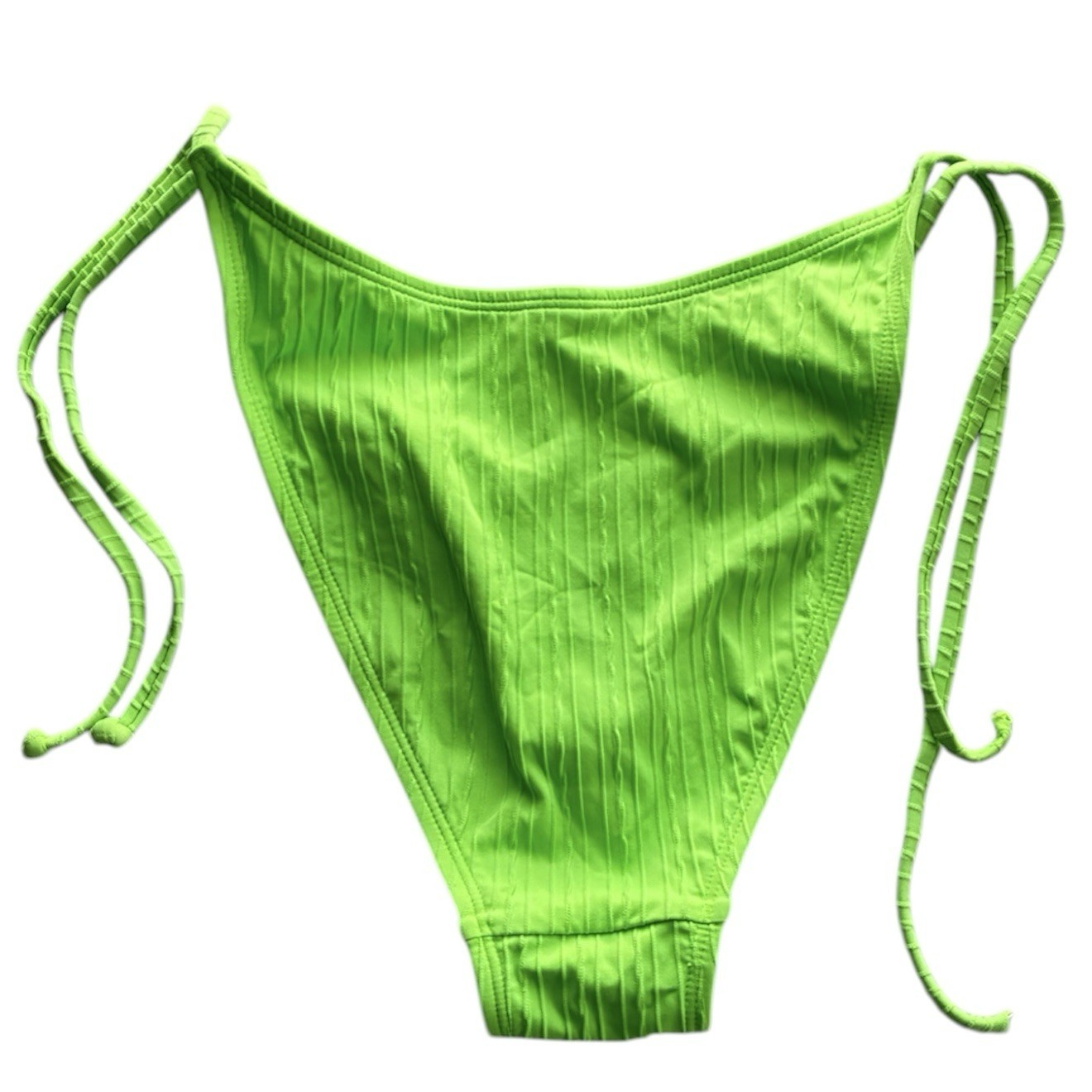 Xhilaration Neon Green String Bikini Bottoms - Size M - photo 3