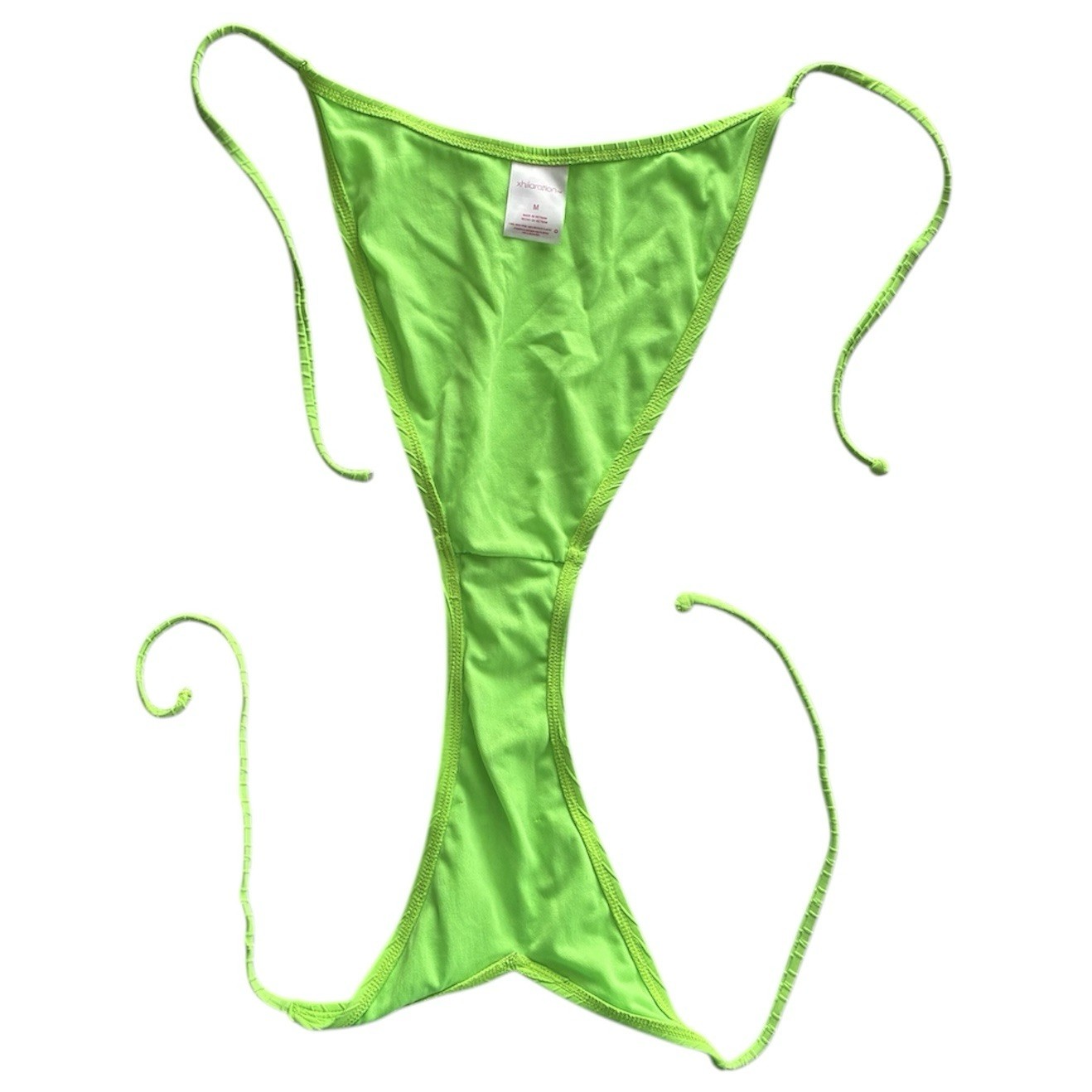 Xhilaration Neon Green String Bikini Bottoms - Size M - photo 5
