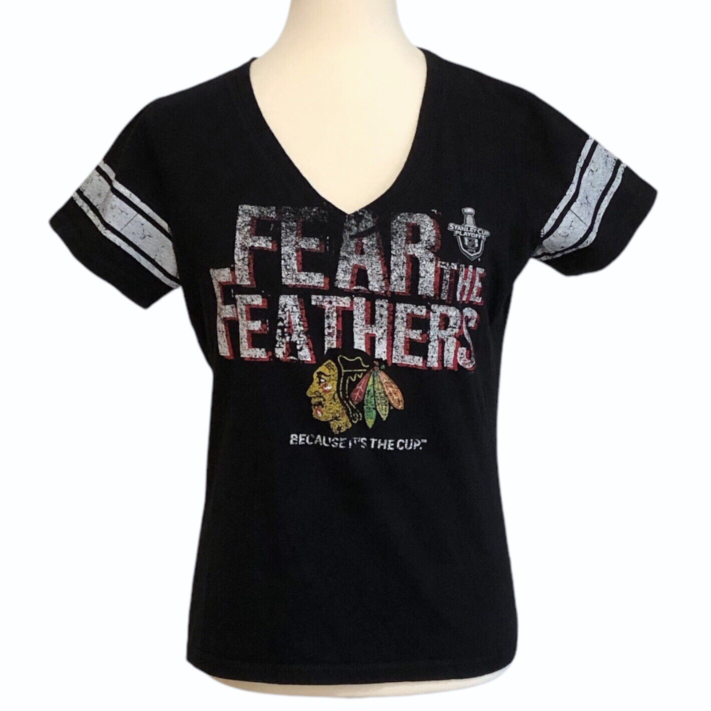 Chicago Blackhawks 2015 Stanley Cup Playoffs V-Neck Top M - photo 2