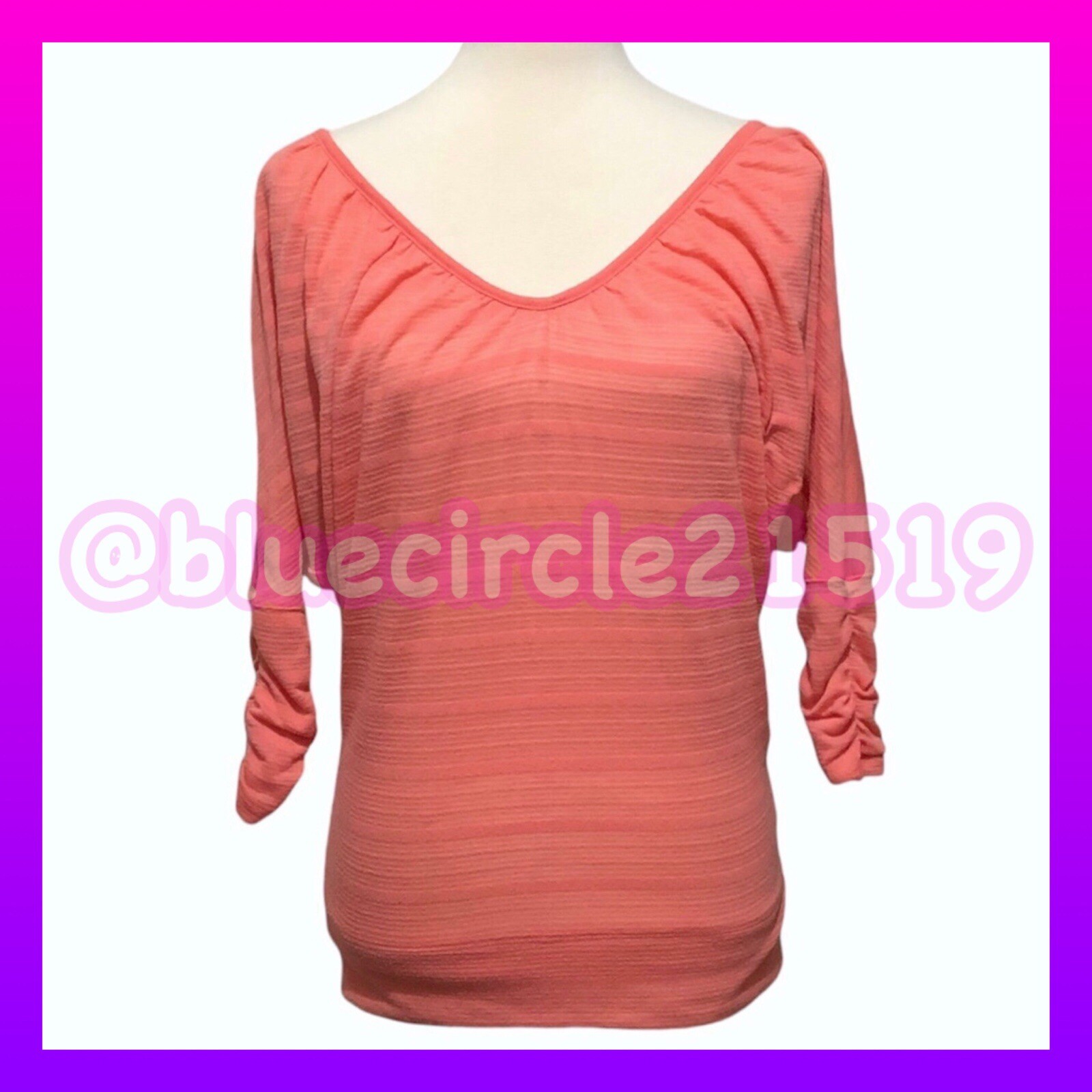 LAST CHANCE! Maurices Coral Sheer 3/4 Sleeve Top - Size S