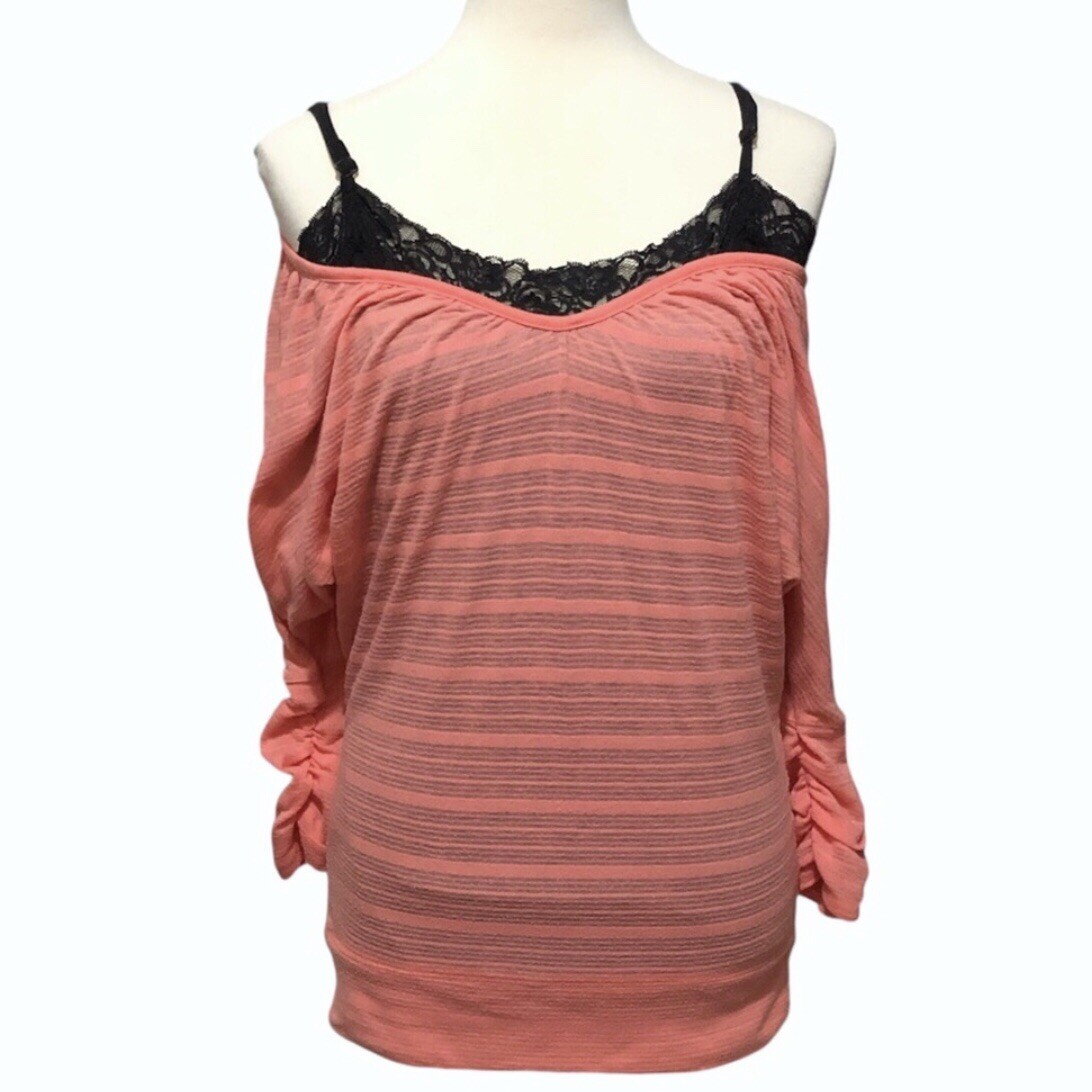 LAST CHANCE! Maurices Coral Sheer 3/4 Sleeve Top - Size S - photo 4