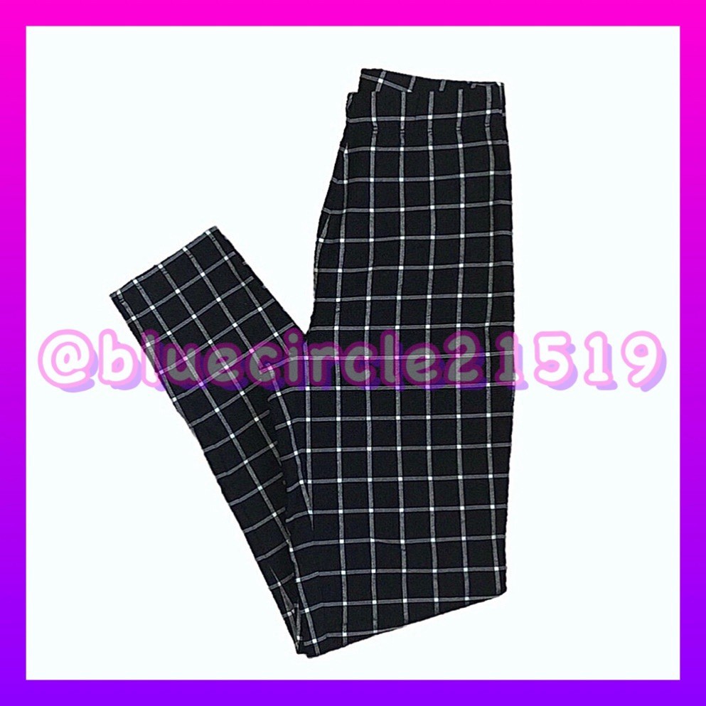 LAST CHANCE! PS/LA by Pacsun B&W Plaid Leggings Size Small