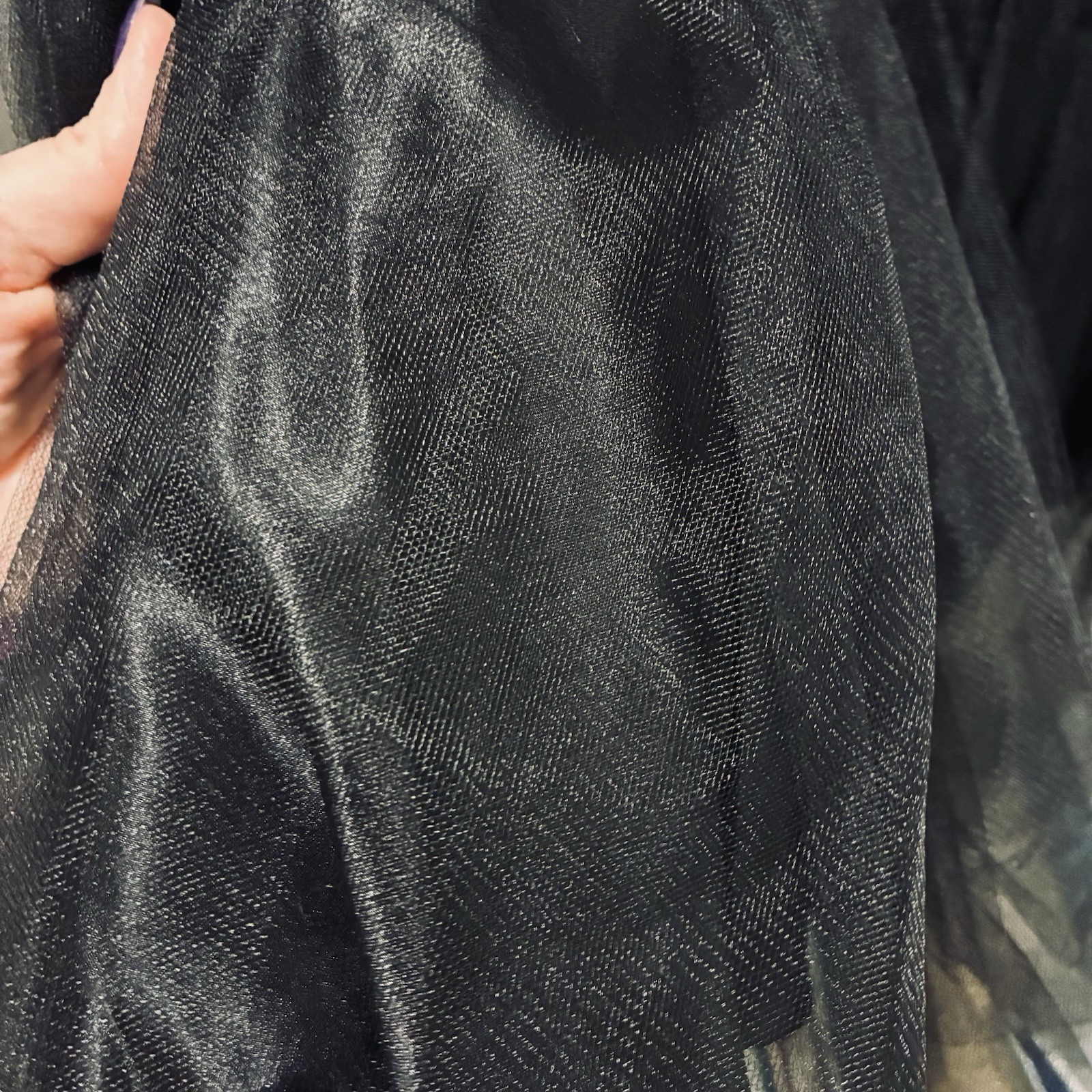 Faviana Strapless Party Dress Blue/Black Tulle Skirt Flower NWT - photo 2