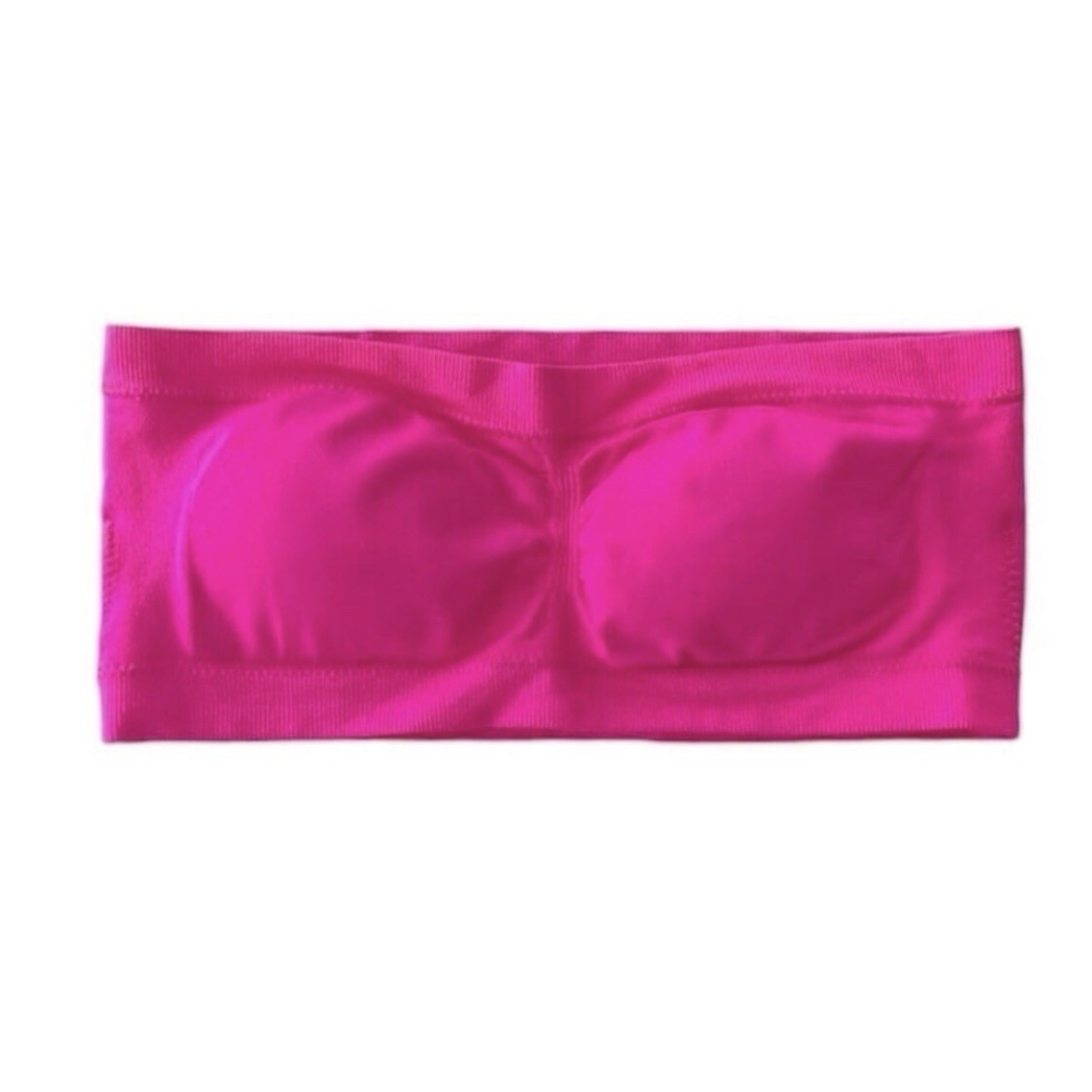 No Boundaries Hot Pink Seamless Bandeau Bra - Size M - photo 2