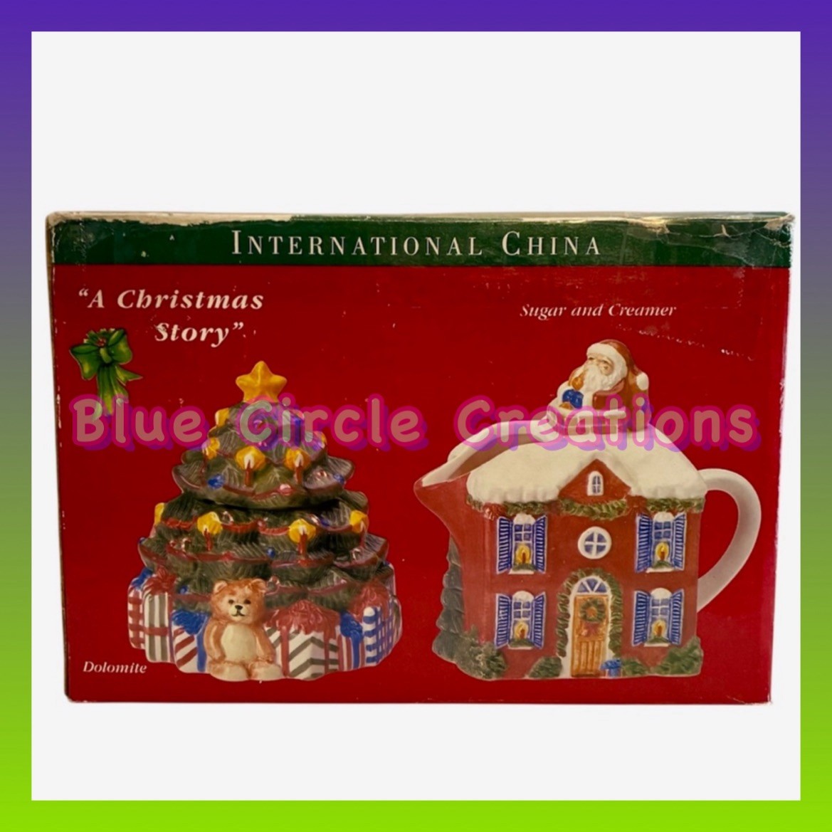 International China Vintage A Christmas Story Sugar & Creamer Se
