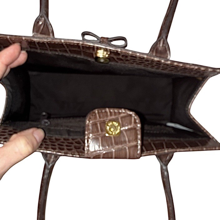 Liz Claiborne Vintage Bag - Brown Tapestry Satchel - photo 3