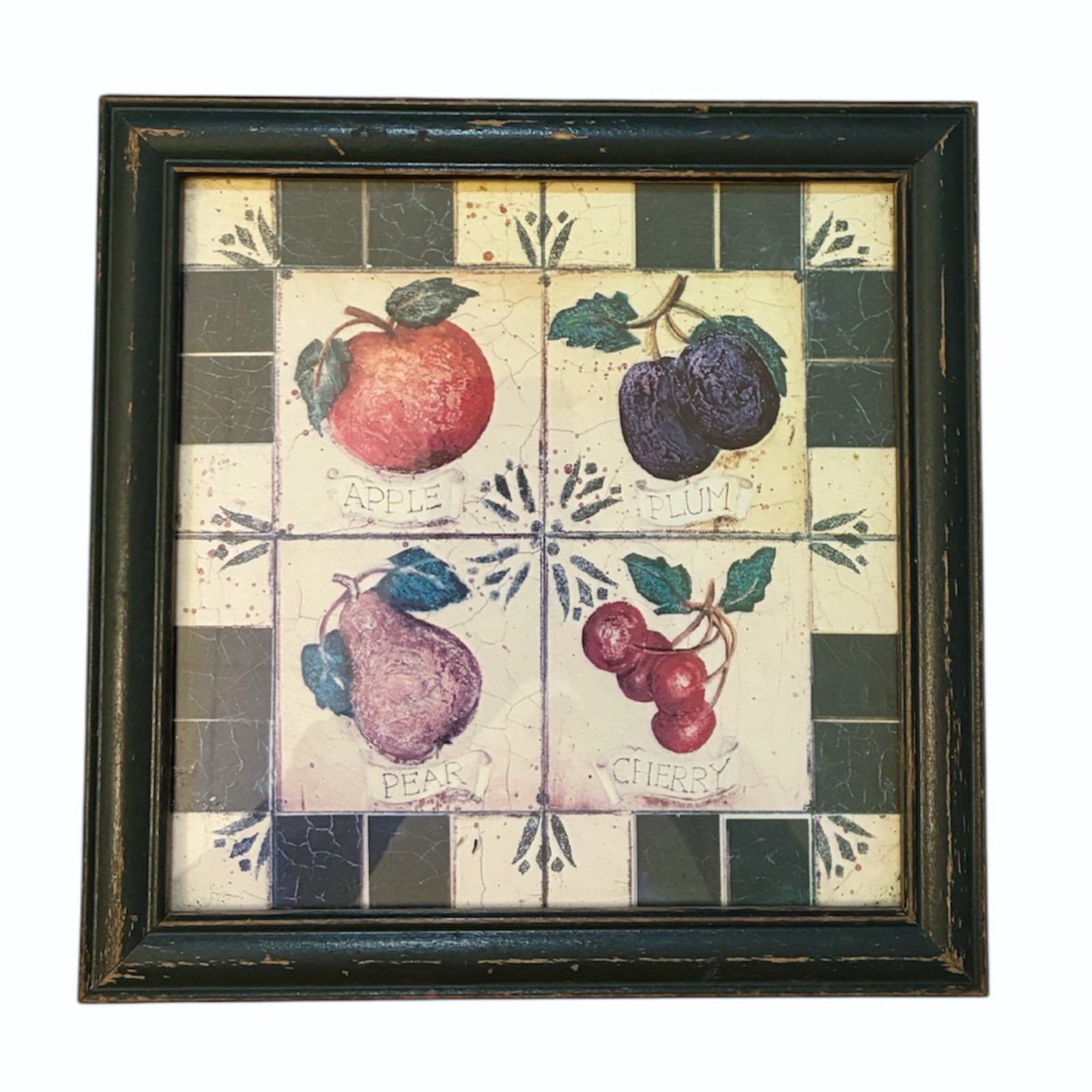Rustic Farmhouse Apple Wall Decor 4 Piece Bundle Vintage Cottage - photo 4