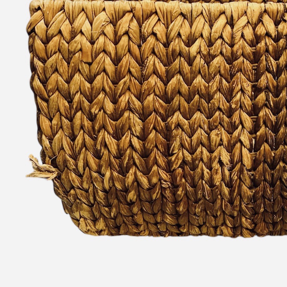 Large Rectangular Vintage Seagrass Woven Basket w/ Handles - photo 4