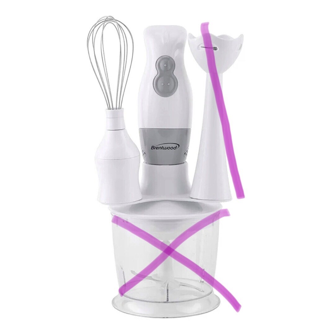 Brentwood HB-38W 2-Speed Hand Blender & Whisk - photo 3