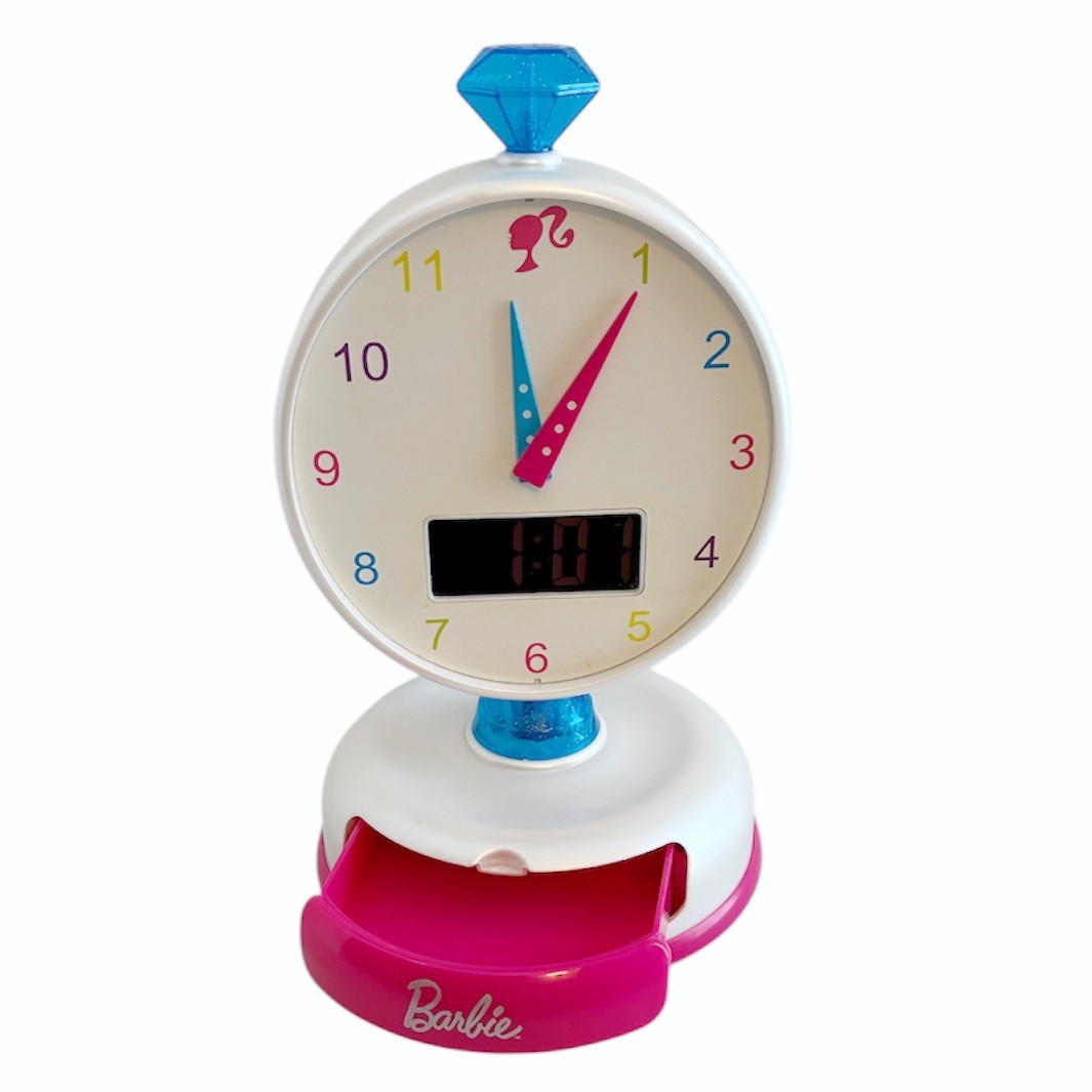 Barbie Geo Pop Digital Alarm Clock with Drawer - photo 3
