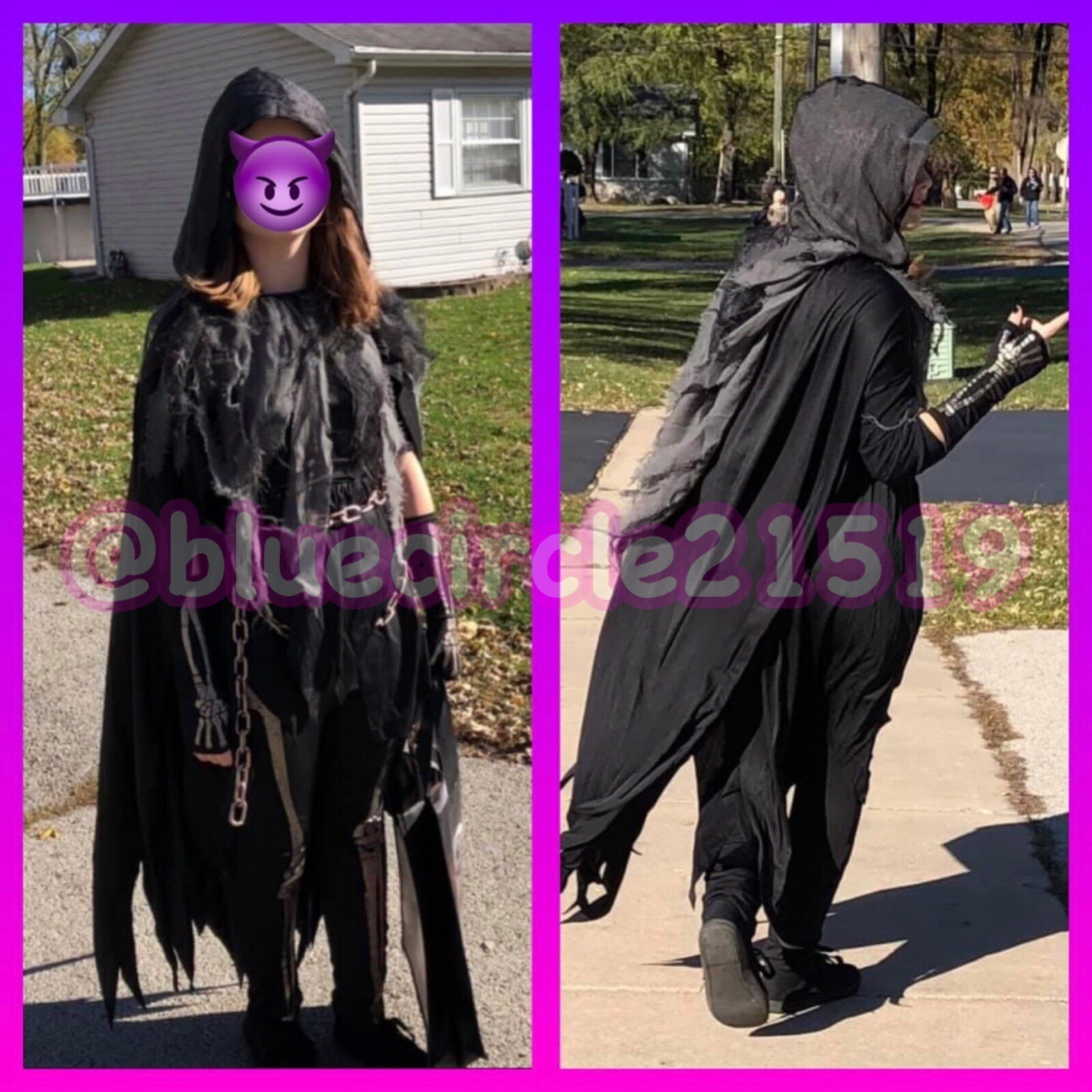 LAST CHANCE! Dark Reaper Girls Halloween Costume XL 14-16 Worn O