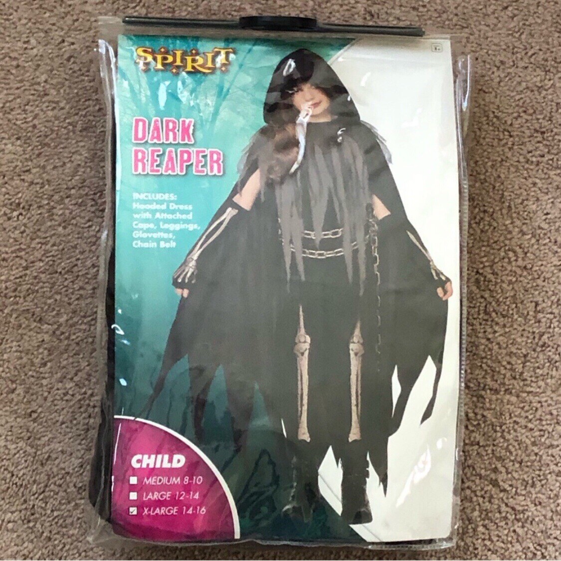 LAST CHANCE! Dark Reaper Girls Halloween Costume XL 14-16 Worn O - photo 2
