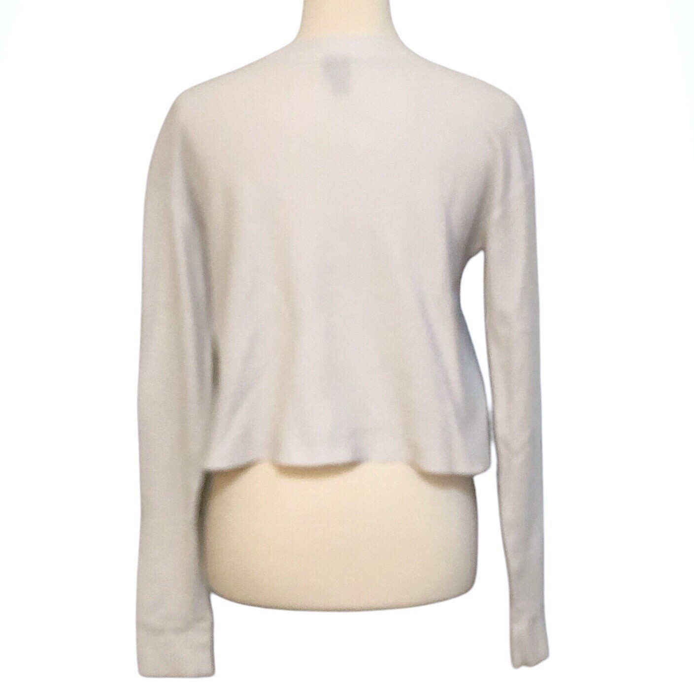 Wild Fable White Cropped Waffle Knit Thermal Long Sleeves Top - - photo 5