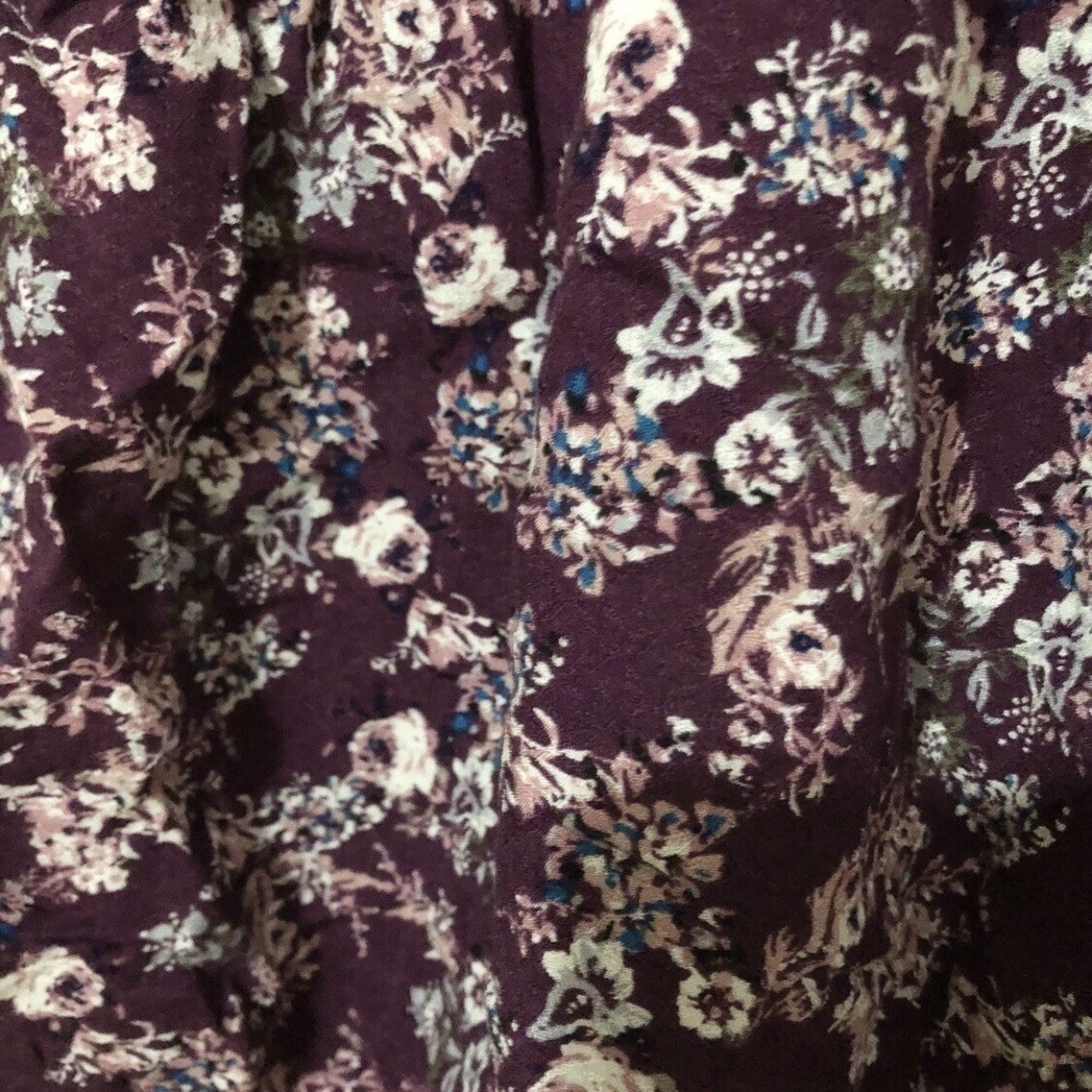 Rue21 Burgundy Floral Long Sleeve Crop Top - Size M - photo 4