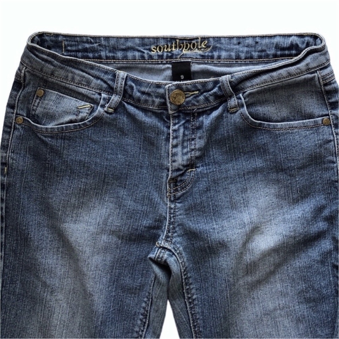 Southpole Blue Denim Jeans with Detailed Back Pockets •Size 9 - photo 2