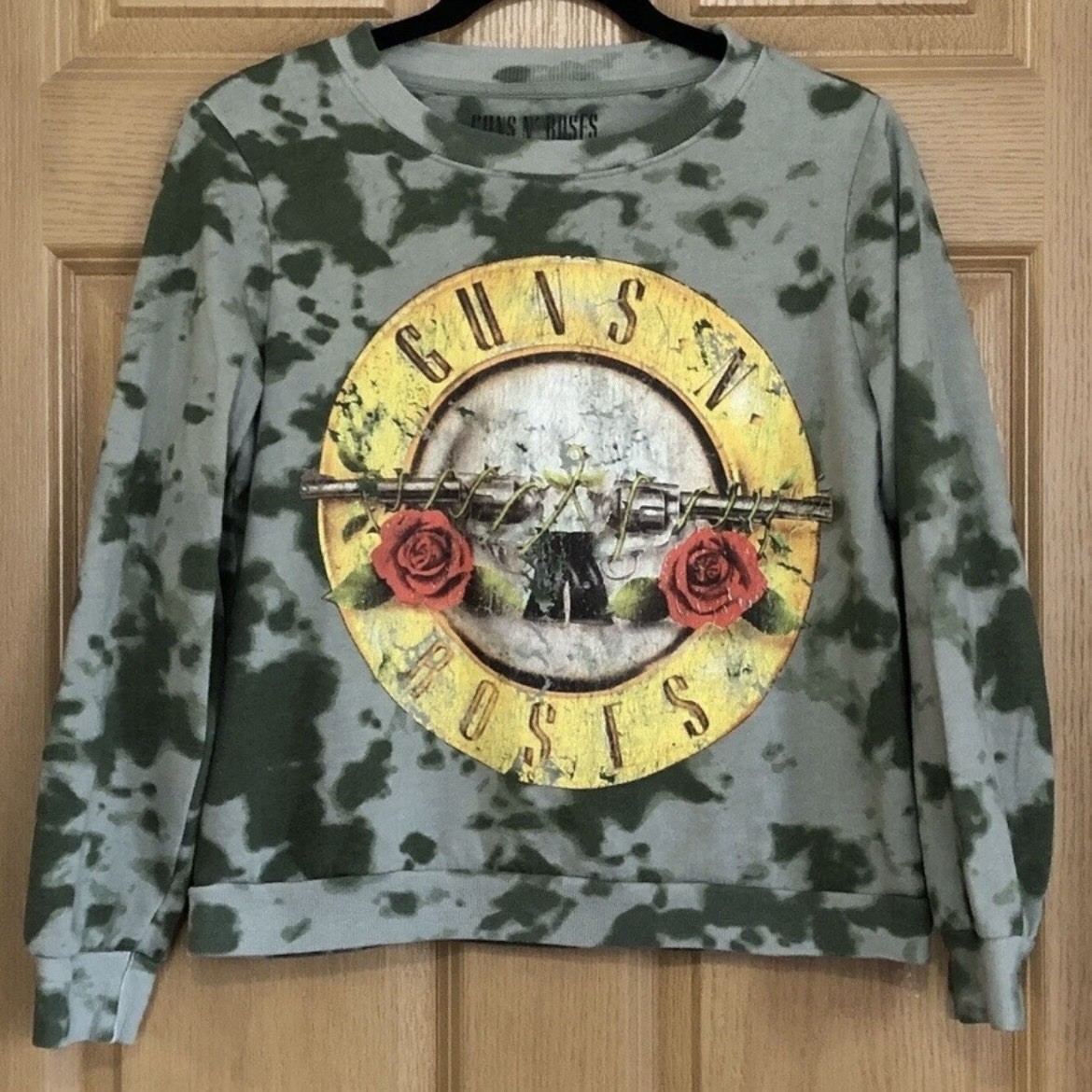 Guns N' Roses Green Tie Dye Long Sleeve Sweatshirt - Size S - photo 2