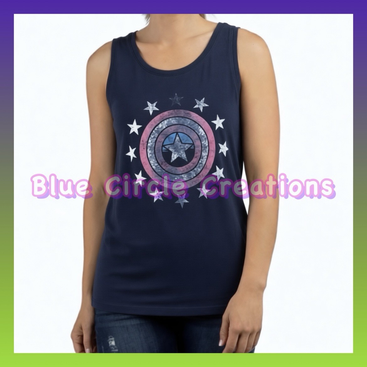 Marvel Captain America Shield Tank Top - Men's Medium