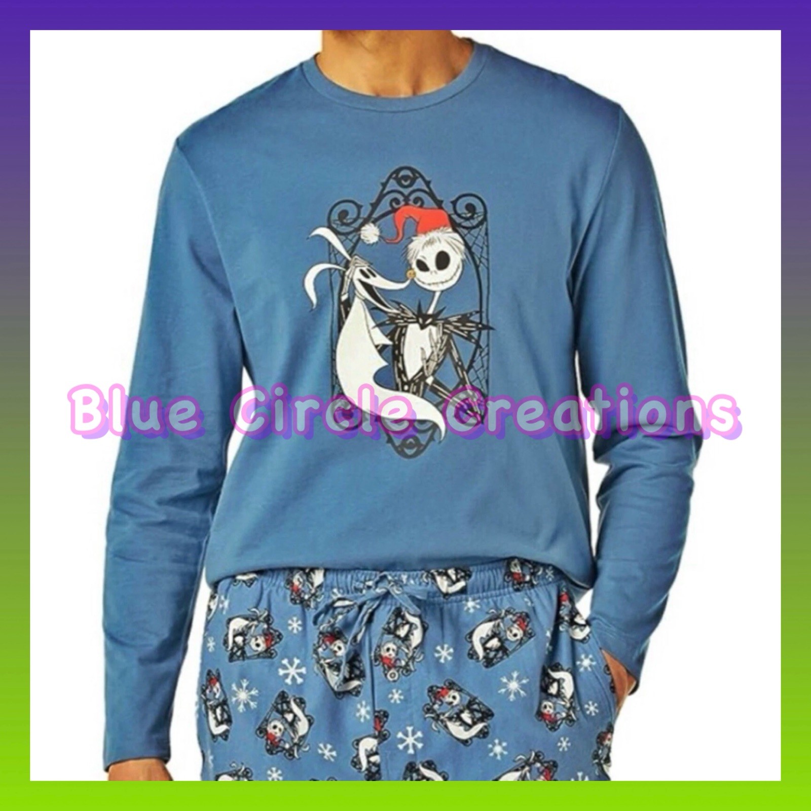 Disney Nightmare Before Christmas Pajama Shirt L