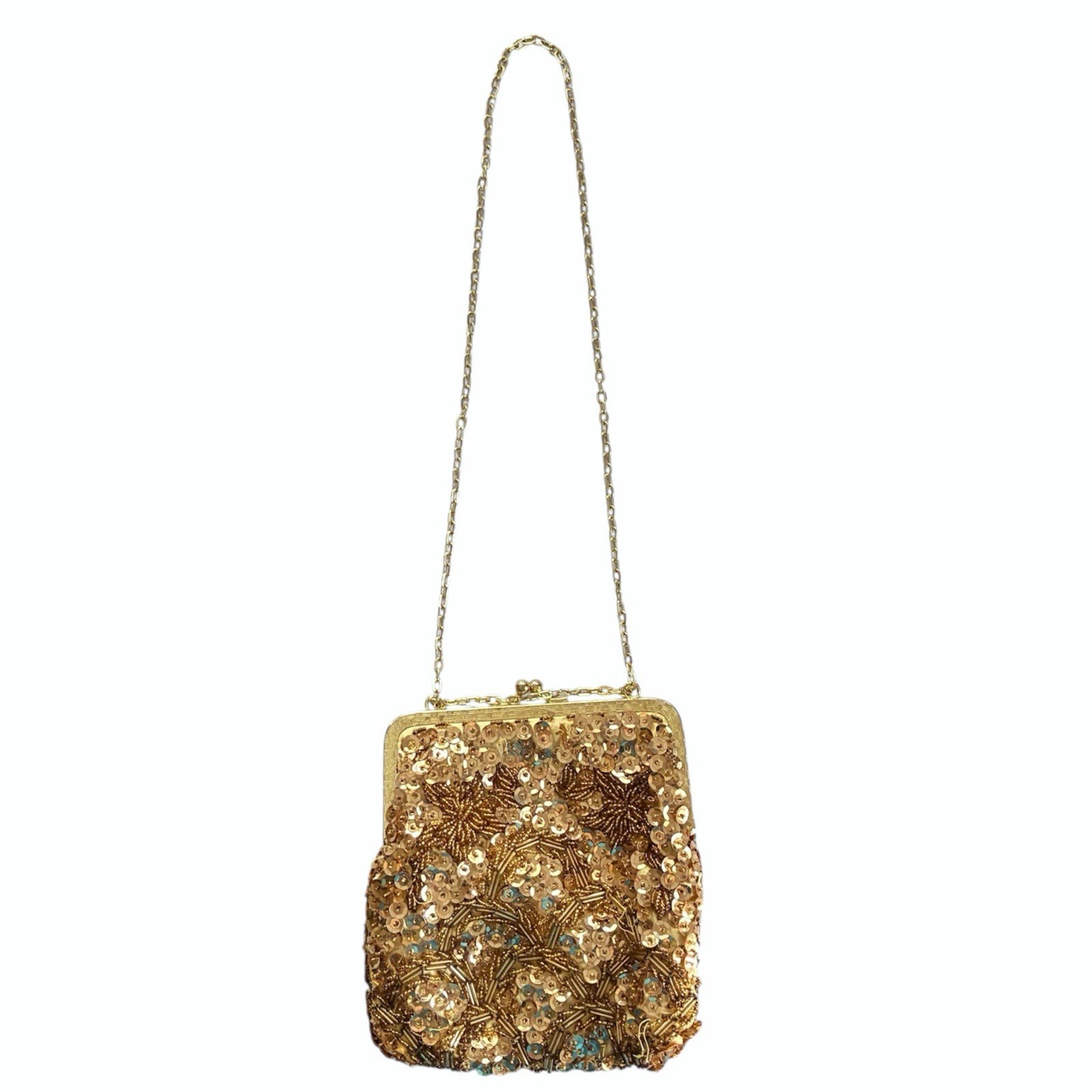 Bounty Vintage Gold Bead Sequin Handbag - photo 2
