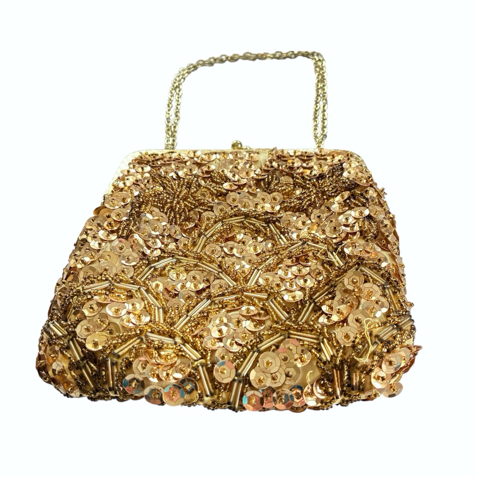 Bounty Vintage Gold Bead Sequin Handbag - photo 3