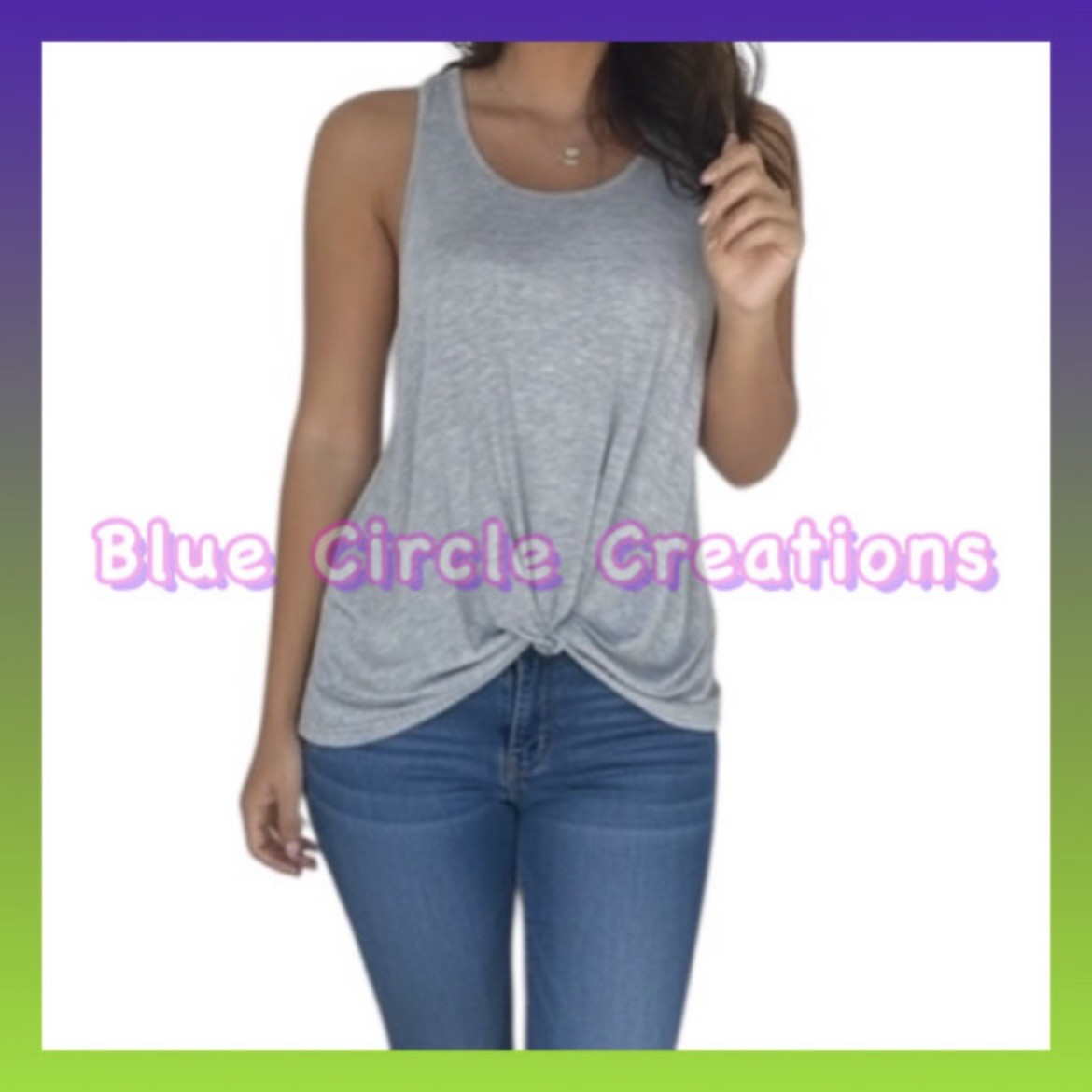 Pink Rose Women’s Twisted Knot Tank Top L