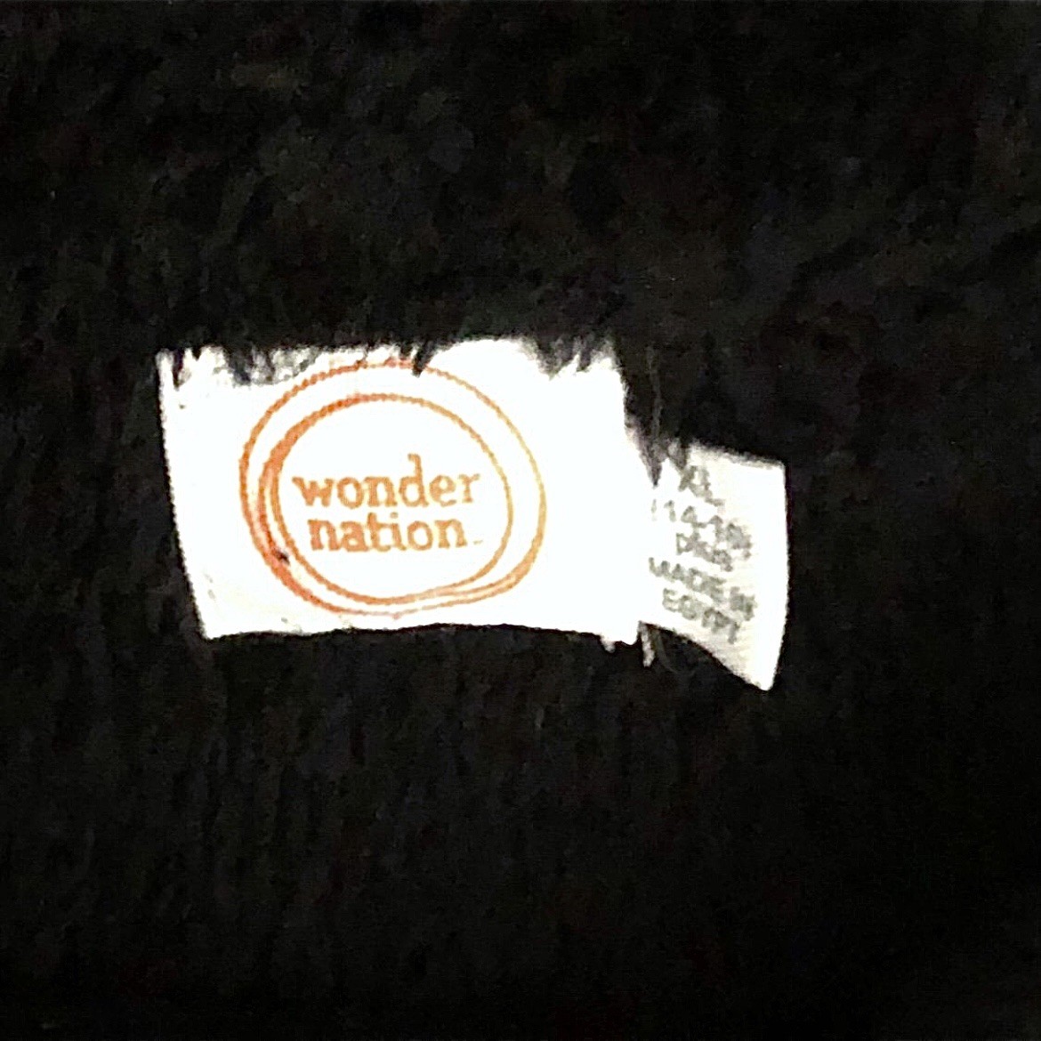 Wonder Nation Black Plush Full-Zip Jacket with Hood, Size XL (14 - photo 5