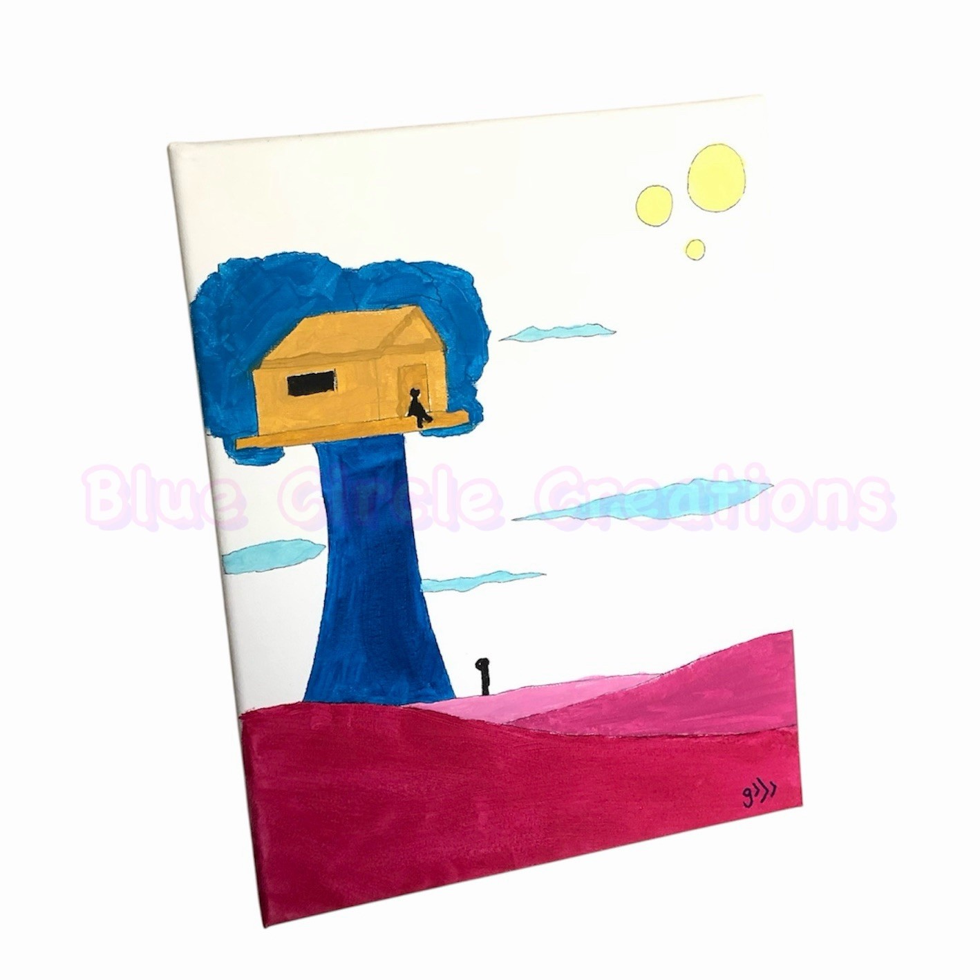 11x14 Canvas Painting "Dreamland" by 14yr Old - photo 4