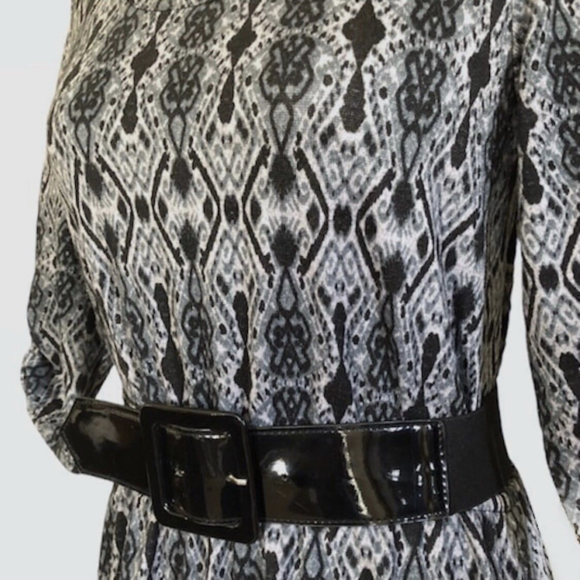 No Boundaries Black & Gray Aztec Sweater Dress - Size M - photo 3